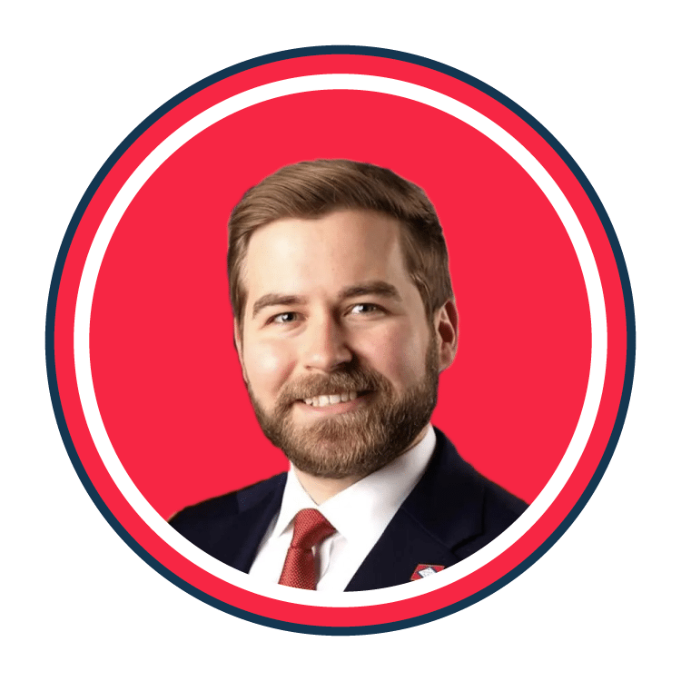 Cole Jester, Secretary of State of Arkansas' headshot for RSLC. He is smiling.