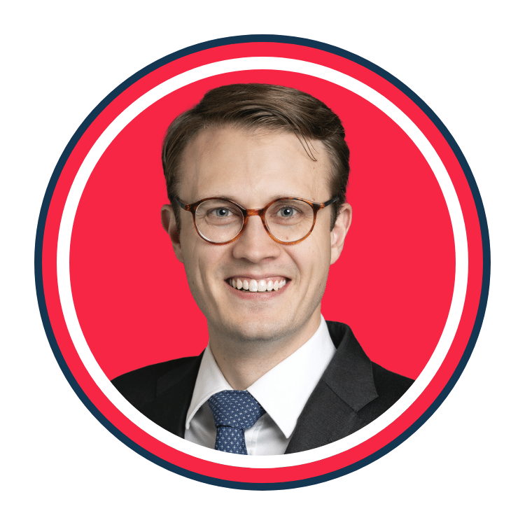 Jordan Rasmusson, Senator of Minnesota's headshot for RSLC. He is smiling.
